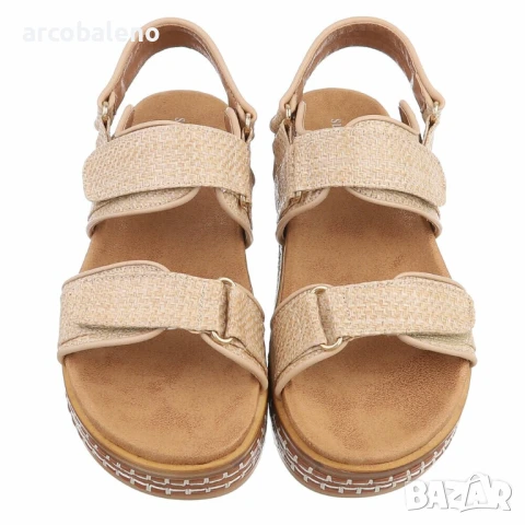 Дамски сандали на танкетка, 3цвята , снимка 15 - Сандали - 50921393