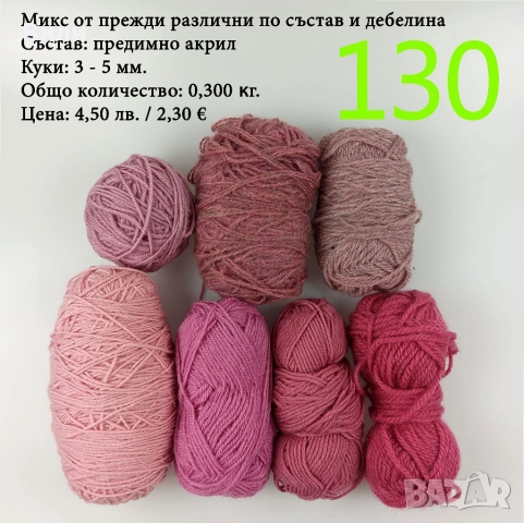 Евтини прежди в малки количества - нови и остатъци , снимка 16 - Други - 52029847