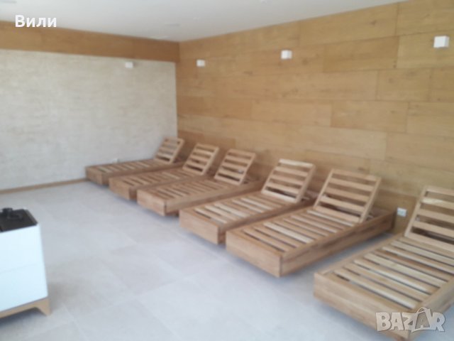 Дървен шезлонг, снимка 3 - Градински мебели, декорация  - 26781617