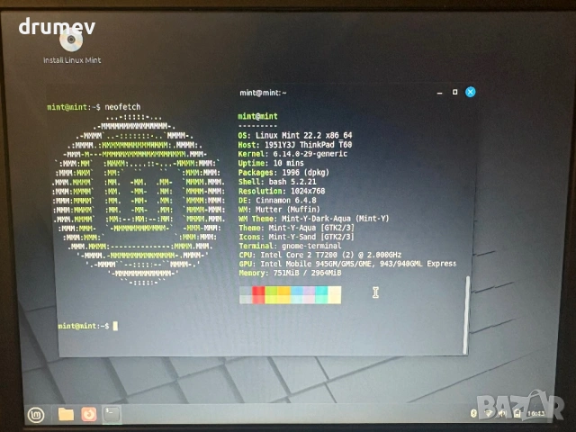 Лаптоп IBM (Lenovo) ThinkPad T60 (14.1"), снимка 9 - Лаптопи за дома - 53077266