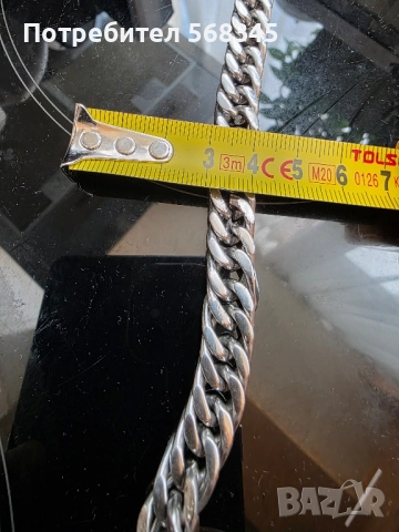 Мъжки ланец от стомана, снимка 8 - Колиета, медальони, синджири - 52208550