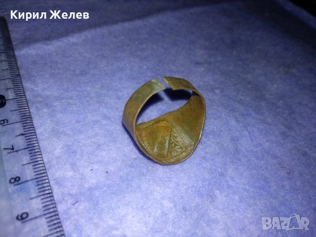 СТАРИНЕН АРИСТОКРАТИЧЕН ОРНАМЕНТИРАН КЛАСИЧЕСКИ РЕТРО МЕДЕН ПРЪСТЕН МАЙСТОРСКИ За КОЛЕКЦИЯ 36608, снимка 16 - Антикварни и старинни предмети - 39723555