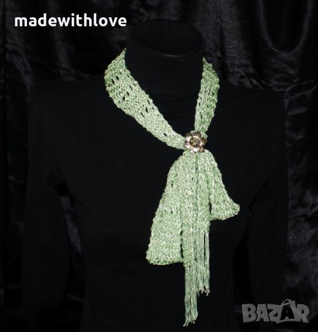 Дамски шал ръчно плетиво /плетиво подарък hand made/, снимка 2 - Шалове - 35141701