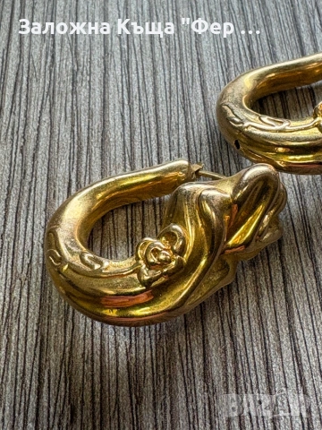 Златни обици 14карата, снимка 3 - Обеци - 53427887