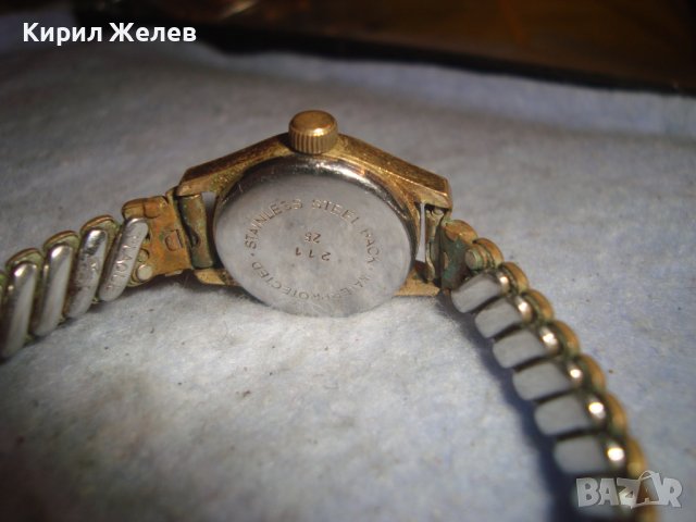 TRUMP WATCH 17 JEWELS СТАР ВИНТИДЖ ПОЗЛАТЕН ЛУКС МОДЕЛ с ПОЗЛАТЕНА ВЕРИЖКА ДАМСКИ МЕХ ЧАСОВНИК 25230, снимка 9 - Антикварни и старинни предмети - 36686241