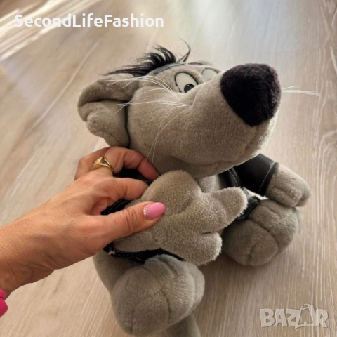 Винтидж плюшена играчка Uli Stein Dino Германия 1985 Рок Мишка Рядка плюшена играчка vintage, снимка 3 - Колекции - 52503160