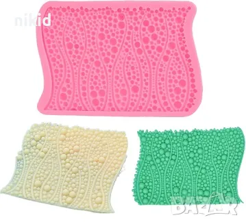 перли текстура релеф ситни едри топчета силиконов молд форма фондан шоколад торта декор украса, снимка 3 - Форми - 47281425