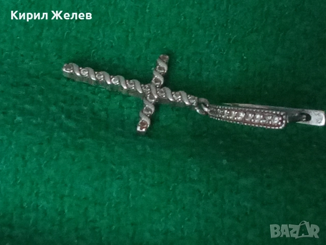 Старо сребърно кръстче 29565, снимка 8 - Колиета, медальони, синджири - 52361096