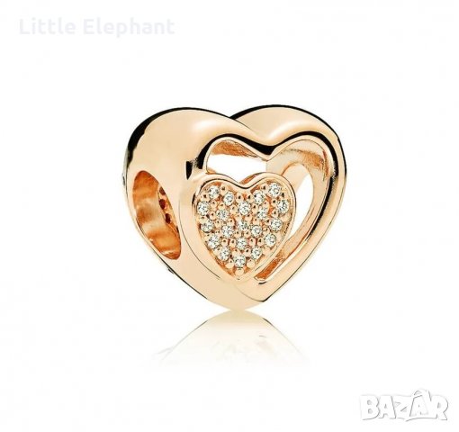 Елемент две сърца,Gold/     нов