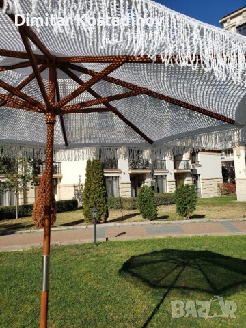 Бохо плетени чадъри тип макраме за градина, плаж, ресторант или бийч бар, снимка 4 - Други - 43956671