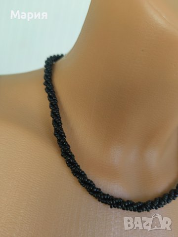 Колие за Висулка Декоративно Мъниста Гердан Черен цвят Бижу, снимка 11 - Колиета, медальони, синджири - 38235724