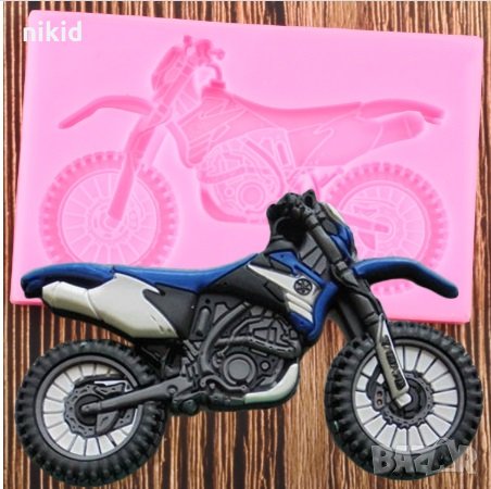 Кросов Мотор голям силиконов молд форма декорация торта фондан шоколад и др.