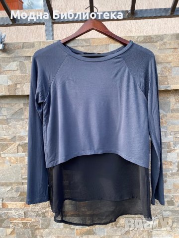 Свободна интересна блуза Pologarage, снимка 1 - Блузи с дълъг ръкав и пуловери - 36597218
