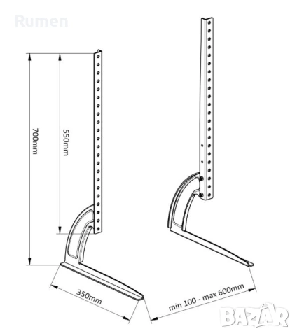 Стойка за телевизор, снимка 4 - Стойки, 3D очила, аксесоари - 53536961