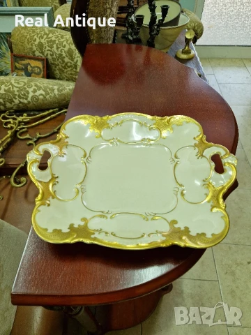 Рядко антикварно колекционерско немско порцеланово плато Hutschenreuther , снимка 3 - Други ценни предмети - 50821985