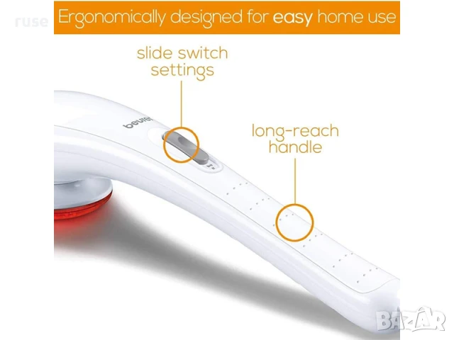 НОВИ! Инфрачервен масажор за цяло тяло 3 приставки Beurer MG21, снимка 3 - Масажори - 50594637