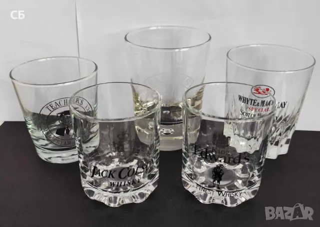Чаши за уиски Jim Beam, Glenfiddich, J&B, Teacher's, Queen Anne  и др., снимка 2 - Чаши - 49050847