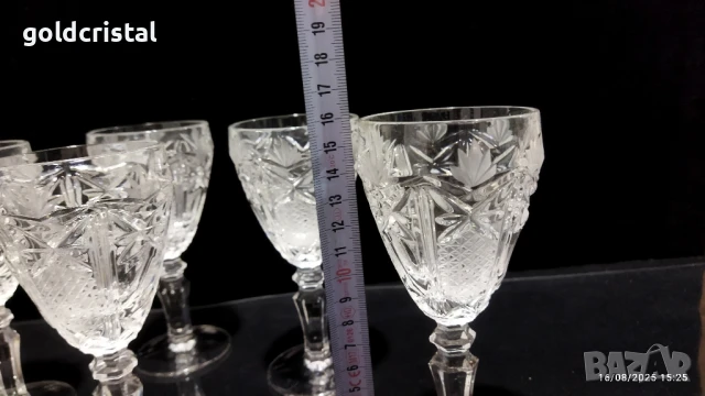 кристални чаши , снимка 4 - Антикварни и старинни предмети - 48936082