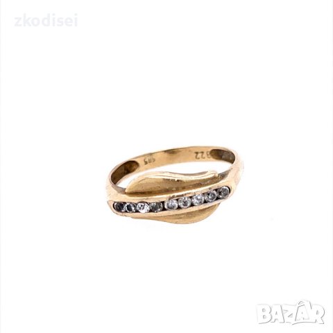 Златен дамски пръстен 2,94гр. размер:55 14кр. проба:585 модел:21046-2, снимка 1 - Пръстени - 43402376
