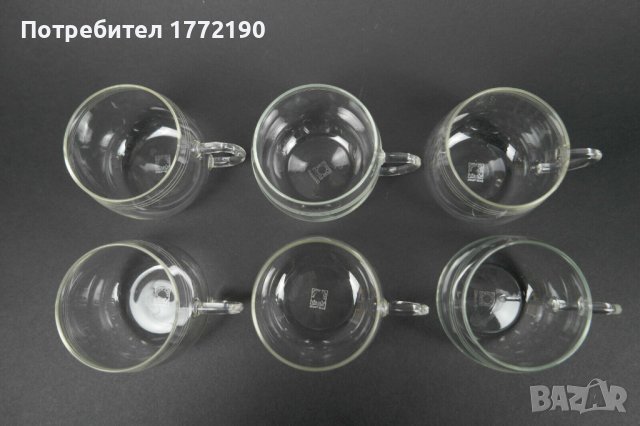 6чаши BUTOS Стъклен Сервиз "Schott & Gen" Mainz, JENA-er Glas 1937, снимка 2 - Антикварни и старинни предмети - 36897619