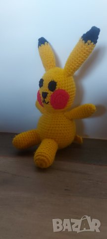Плетено жълто зайче за украса на кола или стая, снимка 1