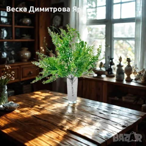 Изкуствена зелена аранжировка – Естествена свежест без поддръжка, снимка 4 - Други - 50307651