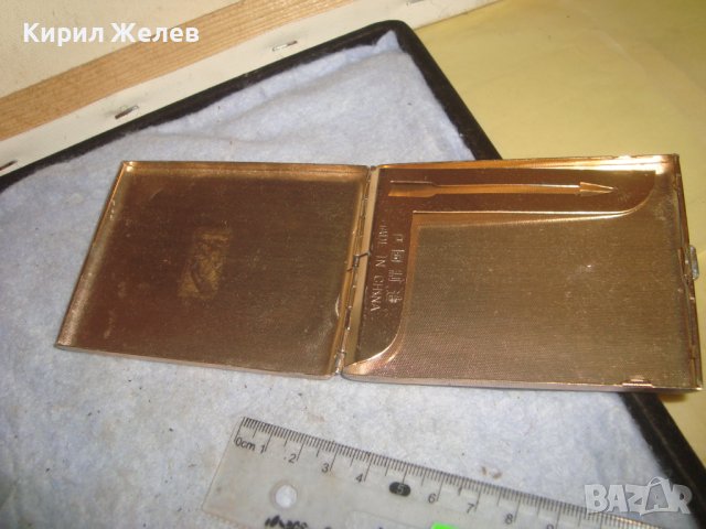 СТАРА ПОЗЛАТЕНА MADE in CHINA РЕТРО - ВИНТИДЖ КОЛЕКЦИОНЕРСКА ОРНАМЕНТИРАНА ТАБАКЕРА 32197, снимка 2 - Колекции - 38289046