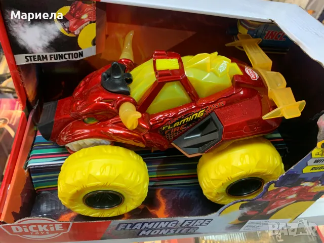 DICKIE TOYS Огнено Чудовище / Кола Със Звук , Светлина и Пара, снимка 9 - Коли, камиони, мотори, писти - 48712567