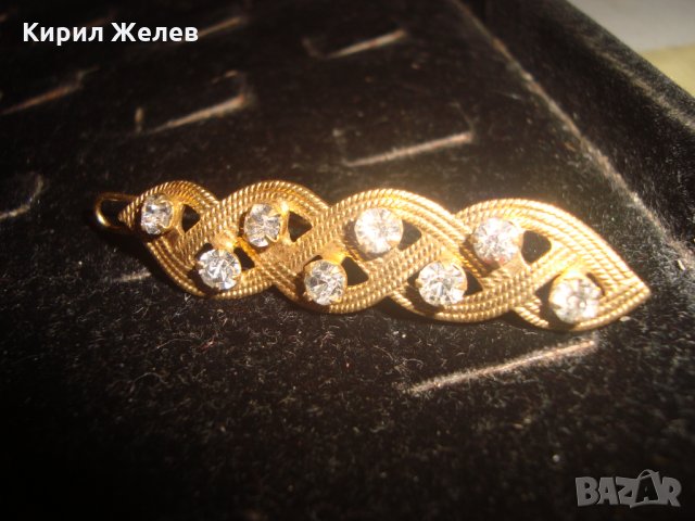ПОЗЛАТЕНА СКЪПОЦЕННА ФИБА за КОСА ШНОЛА с ЦИРКОНИ 22932