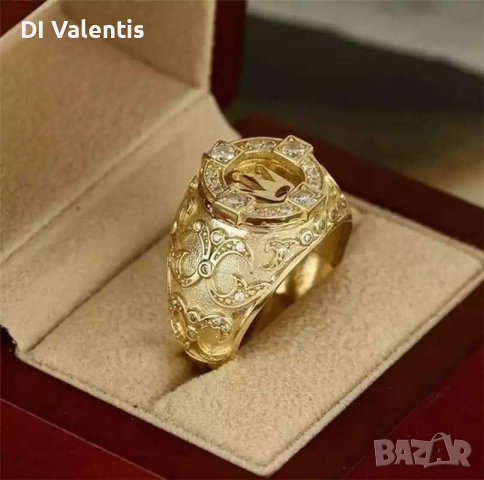 24К Лимитирани луксозни Дамски и Мъжки пръстени ПОСЛЕДНИ БРОЙКИ!!!💍🦅👑, снимка 2 - Пръстени - 43513633