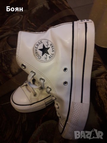 Кожени кецове converse , снимка 2 - Кецове - 43627642