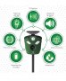 Techune® Animal Repeller 360 градуса слънчев ултразвуков репелент за  открито за домашни любимци, снимка 5