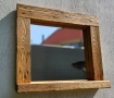 Огледало с дървена рамка и рафт - Рутсик, снимка 4