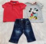 Тениски Zara, H&M и дънки 12-18 месеца, снимка 1 - Комплекти за бебе - 28237961