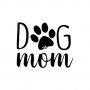 Стикер за кола/автомобил с надпис "Dog mom" Стикери за коли с надпис "Майка на куче", снимка 1 - За кучета - 38635120