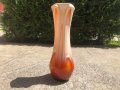 стара ваза/цветно стъкло/ "SIP" - MADE IN BULGARIA, снимка 1 - Антикварни и старинни предмети - 40618295