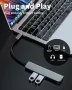USB C хъб 6в1 USB HDMI TF SD четец на карти, снимка 3