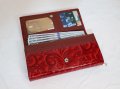  Страхотно  червено дамско портмоне естествена кожа, лак, перфектен подарък, снимка 5