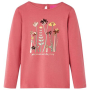 Детска тениска с дълъг ръкав, старо розово, 92（SKU:13609, снимка 1 - Детски тениски и потници - 44852283