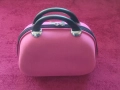 Кокетна розова чанта с цип, тип куфарче. Подходяща за грим, козметика, аксесоари, маникюр, педикюр, снимка 2
