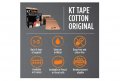 КТ кинезио тейп лента Original cotton 20бр (5см х 5м), черна, снимка 4