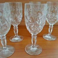  кристални чаши за вино , снимка 4 - Антикварни и старинни предмети - 28429063