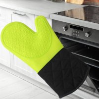 Силиконова ръкавица с меки памучни подплънки , снимка 2 - Аксесоари за кухня - 44081347