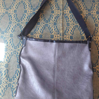сива дамска чанта с дълга дръжка, снимка 1 - Чанти - 44911408