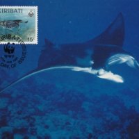 Кирибати 1991 - 4 броя Карти Максимум - WWF, снимка 4 - Филателия - 38896090