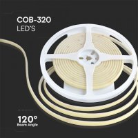 LED лента COB 24V IP67 320LED Амбър, снимка 5 - Лед осветление - 43130083