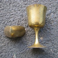 Бронзов пепелник и месингова чаша, снимка 3 - Антикварни и старинни предмети - 28610750