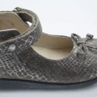 №18, Официални обувки за момиче сиви с панделка и велкро, снимка 7 - Бебешки обувки - 28616929