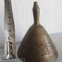 Настолна камбана - звънец месинг бронз метал, снимка 2 - Антикварни и старинни предмети - 28884615