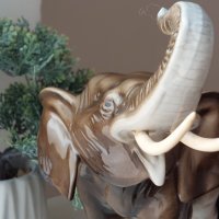 Стар огромен порцеланов слон/royal dux porzellan elefant/, снимка 7 - Колекции - 39971027